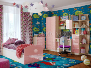 Детская комната Юниор-2 Розовый металлик в Красноуральске - krasnouralsk.magazinmebel.ru | фото