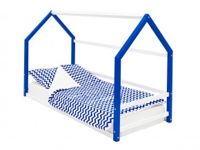 Детская кровать-домик Монтессори Svogen сине-белый в Красноуральске - krasnouralsk.magazinmebel.ru | фото - изображение 1