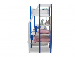 Двухъярусная кровать Svogen с ящиками и бортиком сине-белый в Красноуральске - krasnouralsk.magazinmebel.ru | фото - изображение 3