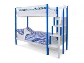 Двухъярусная кровать Svogen сине-белый в Красноуральске - krasnouralsk.magazinmebel.ru | фото