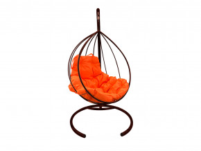 Кокон Капля без ротанга оранжевая подушка в Красноуральске - krasnouralsk.magazinmebel.ru | фото - изображение 1