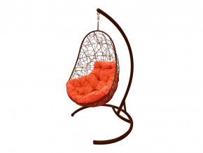 Кокон Овал с ротангом оранжевая подушка в Красноуральске - krasnouralsk.magazinmebel.ru | фото - изображение 1