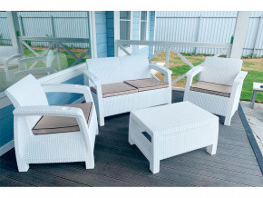 Комплект уличной мебели Yalta Terrace Set белый в Красноуральске - krasnouralsk.magazinmebel.ru | фото