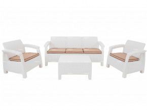 Комплект уличной мебели Yalta Terrace Triple Set белый в Красноуральске - krasnouralsk.magazinmebel.ru | фото - изображение 1