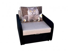Кресло кровать Канзасик с подлокотниками кот с ромашками-2 в Красноуральске - krasnouralsk.magazinmebel.ru | фото