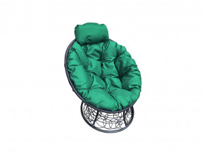 Кресло Папасан мини с ротангом зелёная подушка в Красноуральске - krasnouralsk.magazinmebel.ru | фото
