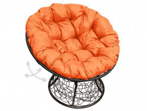 Кресло Папасан пружинка с ротангом оранжевая подушка в Красноуральске - krasnouralsk.magazinmebel.ru | фото - изображение 1