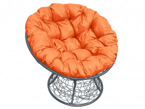 Кресло Папасан с ротангом оранжевая подушка в Красноуральске - krasnouralsk.magazinmebel.ru | фото