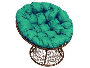 Кресло Папасан с ротангом зелёная подушка в Красноуральске - krasnouralsk.magazinmebel.ru | фото