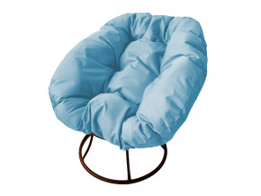Кресло Пончик без ротанга голубая подушка в Красноуральске - krasnouralsk.magazinmebel.ru | фото