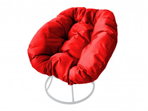 Кресло Пончик без ротанга красная подушка в Красноуральске - krasnouralsk.magazinmebel.ru | фото