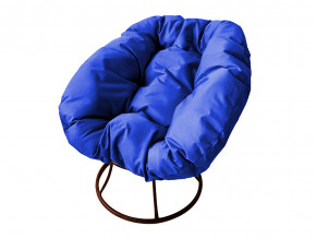 Кресло Пончик без ротанга синяя подушка в Красноуральске - krasnouralsk.magazinmebel.ru | фото
