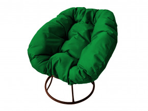 Кресло Пончик без ротанга зелёная подушка в Красноуральске - krasnouralsk.magazinmebel.ru | фото