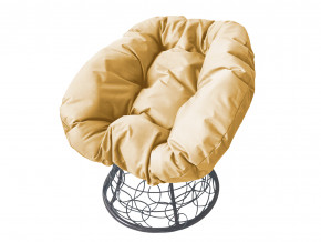 Кресло Пончик с ротангом бежевая подушка в Красноуральске - krasnouralsk.magazinmebel.ru | фото