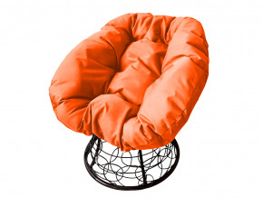 Кресло Пончик с ротангом оранжевая подушка в Красноуральске - krasnouralsk.magazinmebel.ru | фото