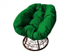 Кресло Пончик с ротангом зелёная подушка в Красноуральске - krasnouralsk.magazinmebel.ru | фото