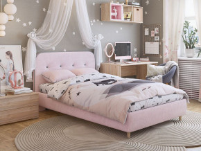 Кровать 1200 Лео велюр нежно-розовый в Красноуральске - krasnouralsk.magazinmebel.ru | фото - изображение 4