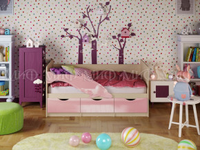Кровать Дельфин-1 1600 Розовый металлик в Красноуральске - krasnouralsk.magazinmebel.ru | фото