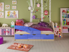 Кровать Дельфин 1600 Синий металлик в Красноуральске - krasnouralsk.magazinmebel.ru | фото
