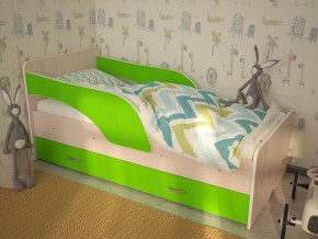 Кровать детская Максимка млечный дуб-лайм в Красноуральске - krasnouralsk.magazinmebel.ru | фото