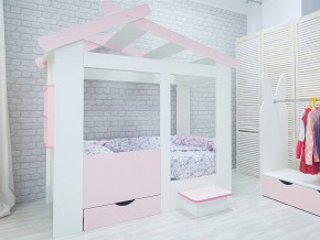 Кровать детская Теремок без ящика розовая в Красноуральске - krasnouralsk.magazinmebel.ru | фото - изображение 2