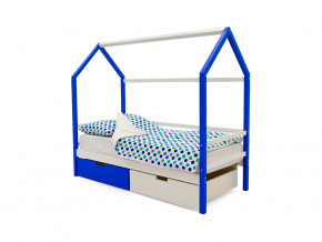 Кровать-домик Svogen с ящиками сине-белый в Красноуральске - krasnouralsk.magazinmebel.ru | фото
