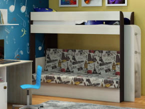 Кровать двухъярусная Карамель 75 венге ткань биг бен в Красноуральске - krasnouralsk.magazinmebel.ru | фото