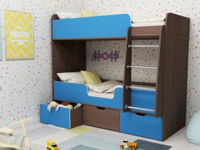 Кровать двухъярусная Малыш двойняшка бодега-голубой в Красноуральске - krasnouralsk.magazinmebel.ru | фото