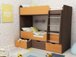 Кровать двухъярусная Малыш двойняшка бодега-оранжевый в Красноуральске - krasnouralsk.magazinmebel.ru | фото