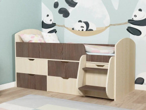 Кровать Малыш-7 Дуб-Бодега в Красноуральске - krasnouralsk.magazinmebel.ru | фото