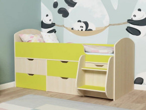 Кровать Малыш-7 Дуб-лайм в Красноуральске - krasnouralsk.magazinmebel.ru | фото