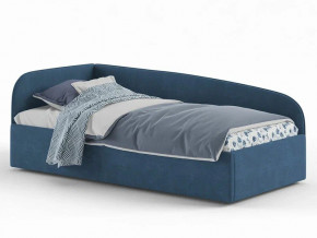 Кровать мягкая Денди на латах рогожка синяя в Красноуральске - krasnouralsk.magazinmebel.ru | фото