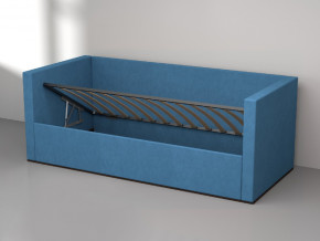 Кровать мягкая с подъёмным механизмом арт. 030 синий в Красноуральске - krasnouralsk.magazinmebel.ru | фото - изображение 2