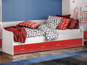 Кровать с ящиками Вега Алфавит Красный в Красноуральске - krasnouralsk.magazinmebel.ru | фото - изображение 1