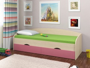 Кровать Соня 2 дуб молочный-розовый в Красноуральске - krasnouralsk.magazinmebel.ru | фото - изображение 1