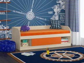 Кровать Соня 4 дуб молочный-оранжевый в Красноуральске - krasnouralsk.magazinmebel.ru | фото