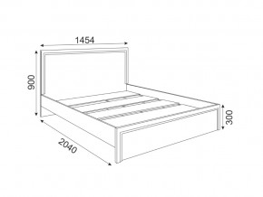 Кровать стандарт с настилом 1400 Беатрис модуль 16 Орех гепланкт в Красноуральске - krasnouralsk.magazinmebel.ru | фото - изображение 2