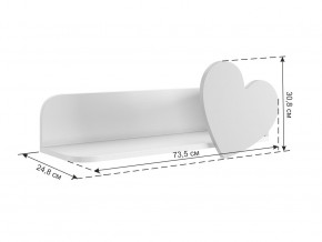 Полка навесная Сердечко G112299 в Красноуральске - krasnouralsk.magazinmebel.ru | фото - изображение 2