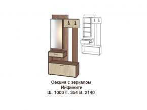 Секция с зеркалом в Красноуральске - krasnouralsk.magazinmebel.ru | фото